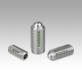Spring plungers with hex socket and ball, stainless steel, with thread lock