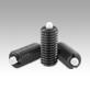 Spring plungers with hexagon socket and POM thrust pin, steel