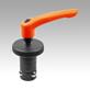 Cilindro posicionador de aço Ball Lock com alavanca de aperto