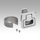 Snap locks stainless steel with Bowden cable connection and grip, fold-down, Form B
