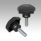 Star grips antistatic similar to DIN 6336, external thread, Form L 