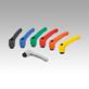 Clamping levers, plastic with internal thread, threaded insert black oxidised steel