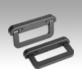 Pull handles, plastic, fold-down