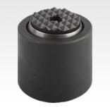 Dispositivos de apoio com esfera autoalinhante com O-ring e elementos de encaixe substituíveis, forma F, encaixe "Gripper" plano e com face recartilhada