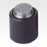 Dispositivos de apoio com esfera autoalinhante com O-ring e elementos de encaixe substituíveis, forma O, encaixe em aço inoxidável e com superfície de diamante