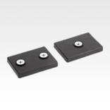 Magnete mit Innengewinde (Flachgreifer) aus NdFeB, rechteckig, mit Gummischutzmantel