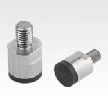 Magnete mit Gewindezapfen (Stabgreifer) aus NdFeB, Haftfläche gummiert