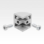 Conector de canto para suporte de painel de vidro