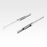 Trilhos telescópicos de aço inoxidável para montagem lateral, extensão total, capacidade de carga de até 15 kg