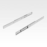 Trilhos telescópicos de aço inoxidável para montagem lateral, extensão total, capacidade de carga até 80 kg