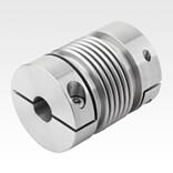 Acoplamentos sanfonados de metal com cubo de aperto, aço inoxidável