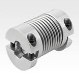 Acoplamentos sanfonados de metal, miniatura com cubo de aperto removível