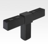 Conector de encaixe de conexão em T para tubos quadrados