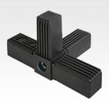 Conector de encaixe de conexão em T com saída e união roscada
