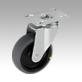 Steel plate swivel castors, electrically conductive with rubber tread, heavy duty version