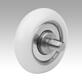 Guide rollers, plastic, convex, with and without stainless steel pin - Form B