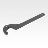 Hinged hook hook wrench with lug