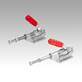 Push-pull toggle clamps, steel or stainless steel 
retaining force up to 2670 N