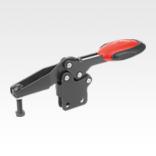 Grampo rápido horizontal com trava de segurança, base vertical e eixo de aperto regulável
