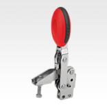 Grampo rápido vertical com base vertical e eixo de aperto regulável, em aço inoxidável