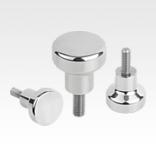 Botões de cabeça cogumelo com rosca macho e colar alto para anel de vedação e arruela Hygienic USIT® Freudenberg Process Seals