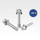 Parafusos sextavados com colar para a linha Hygienic USIT® anel de vedação e arruela Freudenberg Process Seals