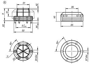Grampo de fixação multiforme para fixação externa, forma A
