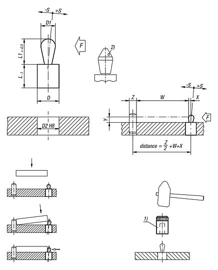 Lateral spring plungers with plastic spring