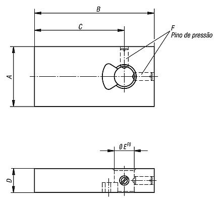 Braços de fixação para grampo giratório