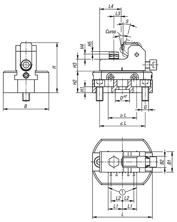 Elemento de fixação com inserto pendular para sistema de fixação com força de aperto para baixo