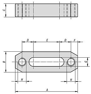 Grampos deslocáveis de fixação bilateral