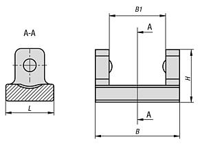 Sapatas de pressão de plástico para grampos de força