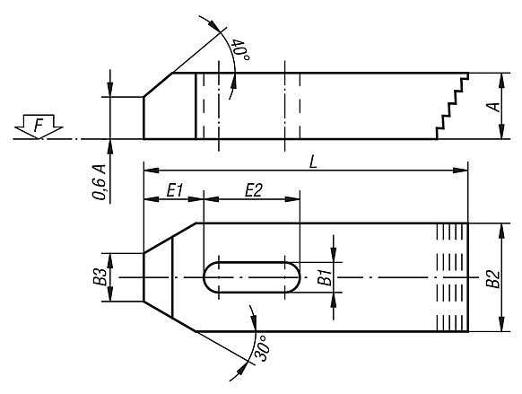 Clamp straps stepped-heel, steel