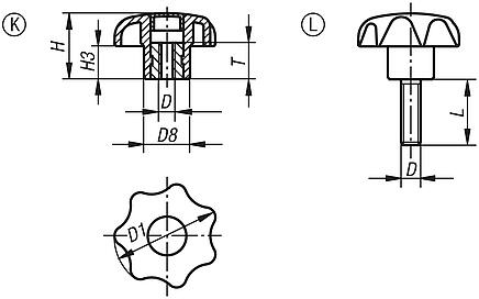 Star grips biopolymer, similar to DIN 6336