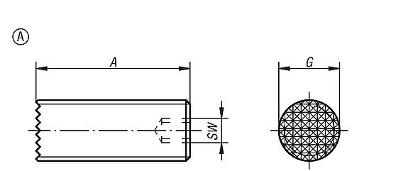 Grippers reguláveis forma A