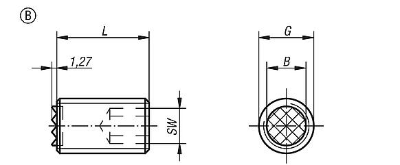 Grippers reguláveis forma B