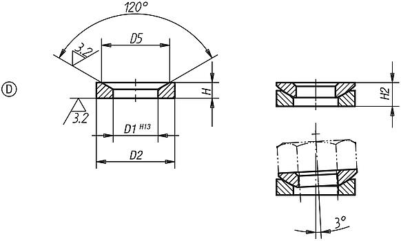 Arruelas cônicas forma D DIN 6319, edição 10/01