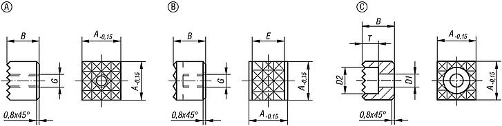 Grippers quadrados