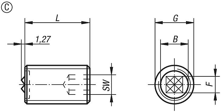 Grippers reguláveis forma C