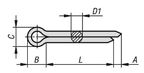 Cupilha DIN EN ISO 1234