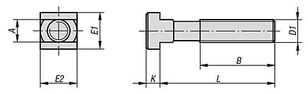 Parafusos para ranhuras em T DIN 787