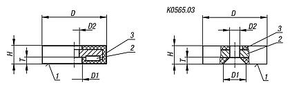 Magnets shallow pot with through hole NdFeB, with rubber protective jacket