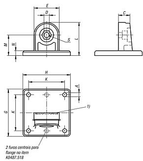 Pedestal articulável para abraçadeiras de alumínio com dentes internos