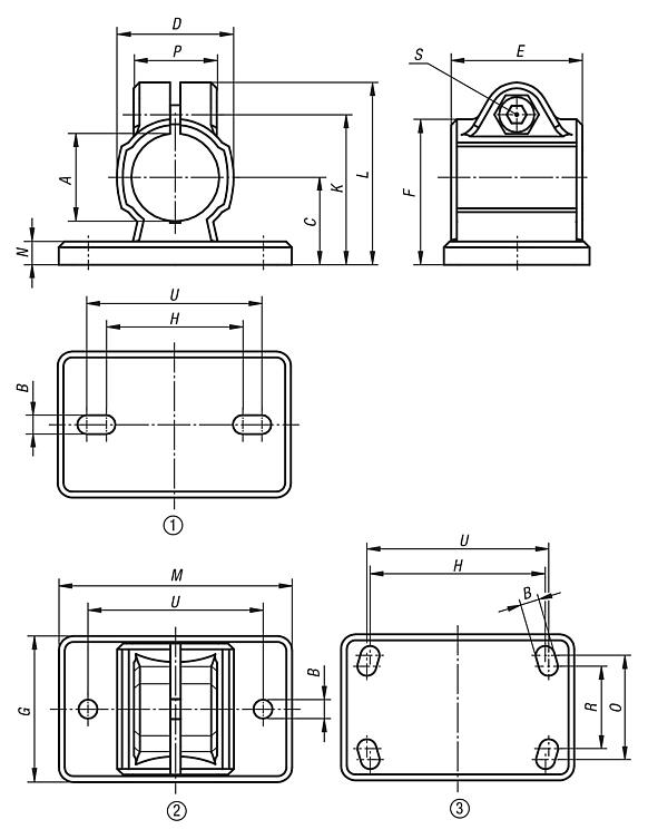 Abraçadeiras com flange em alumínio