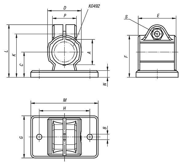 Abraçadeiras com flange em plástico