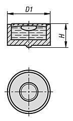 Nível circular olho de boi em plástico