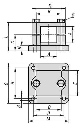 Abraçadeiras com flange em alumínio