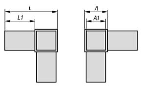 Conector de encaixe de conexão angular com saída