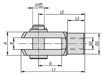 Garfos de articulação aço
DIN 71752