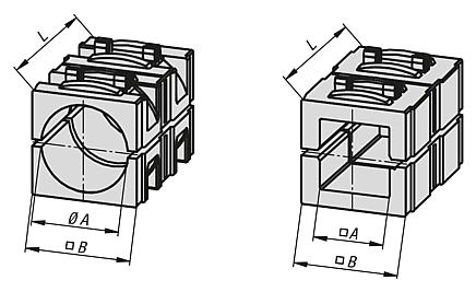 Buchas redutoras quadradas